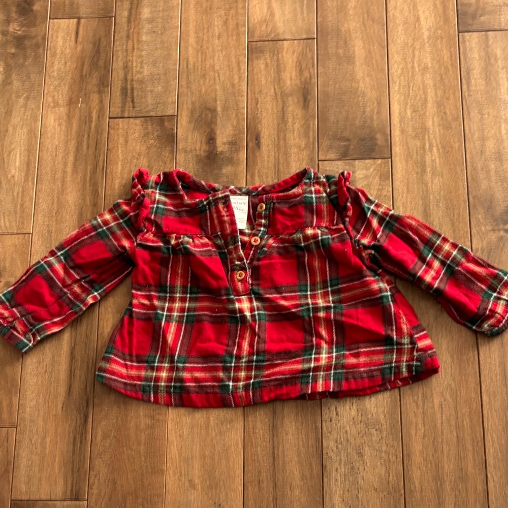 Plaid Red Toddler Shirt